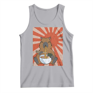 Kawaii Capybara Ramen Tank Top Cute Capy Meme Japanese Noodles Lover TS02 Athletic Heather Print Your Wear