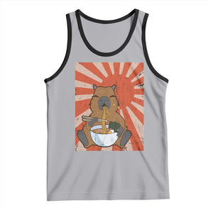 Kawaii Capybara Ramen Tank Top Cute Capy Meme Japanese Noodles Lover TS02 Athletic Heather Black Print Your Wear