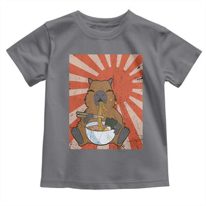 Kawaii Capybara Ramen Toddler T Shirt Cute Capy Meme Japanese Noodles Lover TS02 Charcoal Print Your Wear