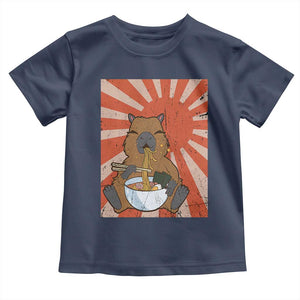 Kawaii Capybara Ramen Toddler T Shirt Cute Capy Meme Japanese Noodles Lover TS02 Navy Print Your Wear