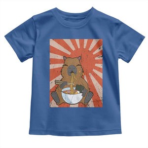 Kawaii Capybara Ramen Toddler T Shirt Cute Capy Meme Japanese Noodles Lover TS02 Royal Blue Print Your Wear