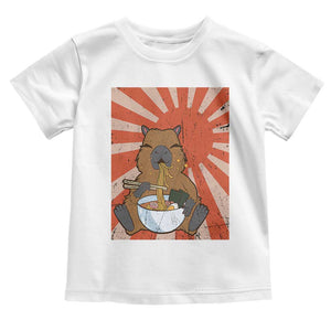 Kawaii Capybara Ramen Toddler T Shirt Cute Capy Meme Japanese Noodles Lover TS02 White Print Your Wear
