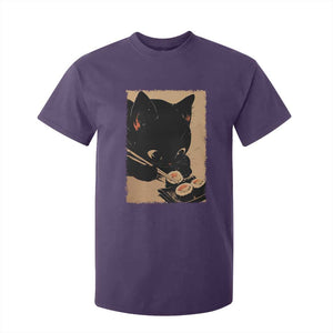 Kawaii Cat Eating Sushi T Shirt For Kid Japanese Anime Manga Otaku Retro Vintage Graphic TS02 Purple Print Your Wear