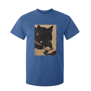 Kawaii Cat Eating Sushi T Shirt For Kid Japanese Anime Manga Otaku Retro Vintage Graphic TS02 Royal Blue Print Your Wear