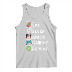 Eat Sleep Anime Gaming Repeat Tank Top Kawaii Otaku Gamer Manga Lover TS02 Ash Print Your Wear