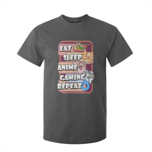 Eat Sleep Anime Gaming Repeat T Shirt For Kid Kawaii Otaku Manga Ramen Lover TS02 Dark Heather Print Your Wear