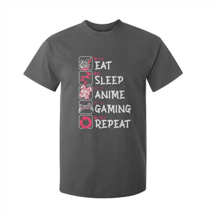 Eat Sleep Anime Gaming Repeat T Shirt For Kid Otaku Gamer Manga Lover Japanese Pop Culture TS02 Dark Heather Print Your Wear