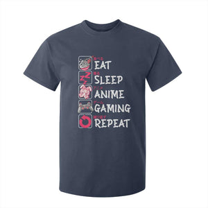 Eat Sleep Anime Gaming Repeat T Shirt For Kid Otaku Gamer Manga Lover Japanese Pop Culture TS02 Navy Print Your Wear