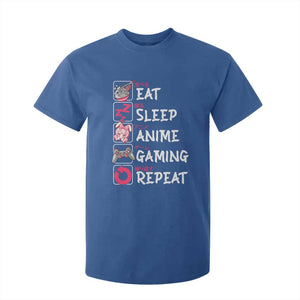 Eat Sleep Anime Gaming Repeat T Shirt For Kid Otaku Gamer Manga Lover Japanese Pop Culture TS02 Royal Blue Print Your Wear