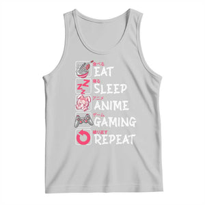 Eat Sleep Anime Gaming Repeat Tank Top Otaku Gamer Manga Lover Japanese Pop Culture TS02 Ash Print Your Wear