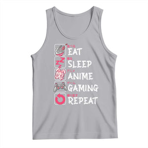 Eat Sleep Anime Gaming Repeat Tank Top Otaku Gamer Manga Lover Japanese Pop Culture TS02 Athletic Heather Print Your Wear