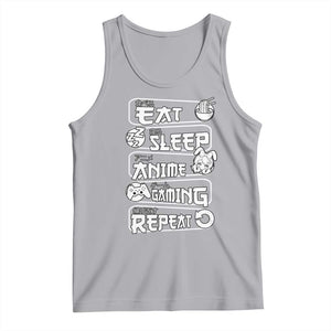 Eat Sleep Anime Gaming Repeat Tank Top Otaku Gamer Manga Lover TS02 Athletic Heather Print Your Wear