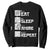 Eat Sleep Anime Repeat Sweatshirt Japan Otaku Manga Lover TS02 Black Print Your Wear