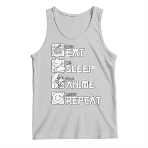 Eat Sleep Anime Repeat Tank Top Japan Otaku Manga Lover TS02 Ash Print Your Wear