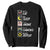 Eat Sleep Anime Gaming Repeat Sweatshirt Kawaii Otaku Gamer Manga Ramen Lover TS02 Black Print Your Wear