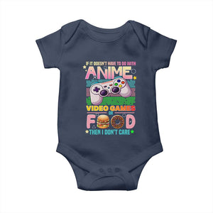 Anime Video Games Food Baby Onesie Japan Kawaii Gamer Otaku Aesthetic TS02 Navy Print Your Wear