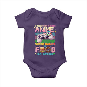 Anime Video Games Food Baby Onesie Japan Kawaii Gamer Otaku Aesthetic TS02 Purple Print Your Wear