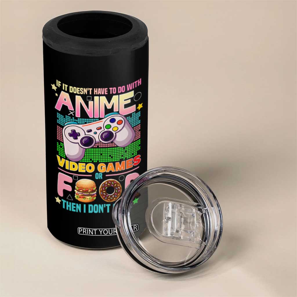 Anime Video Games Food 4 in 1 Can Cooler Tumbler Japan Kawaii Gamer Otaku Aesthetic TS02 Print Your Wear