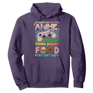 Anime Video Games Food Hoodie Japan Kawaii Gamer Otaku Aesthetic TS02 Purple Print Your Wear