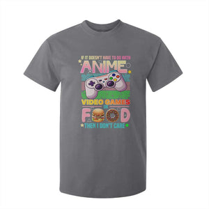 Anime Video Games Food T Shirt For Kid Japan Kawaii Gamer Otaku Aesthetic TS02 Charcoal Print Your Wear