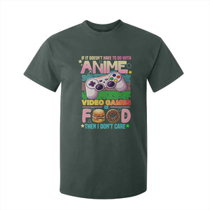 Anime Video Games Food T Shirt For Kid Japan Kawaii Gamer Otaku Aesthetic TS02 Dark Forest Green Print Your Wear