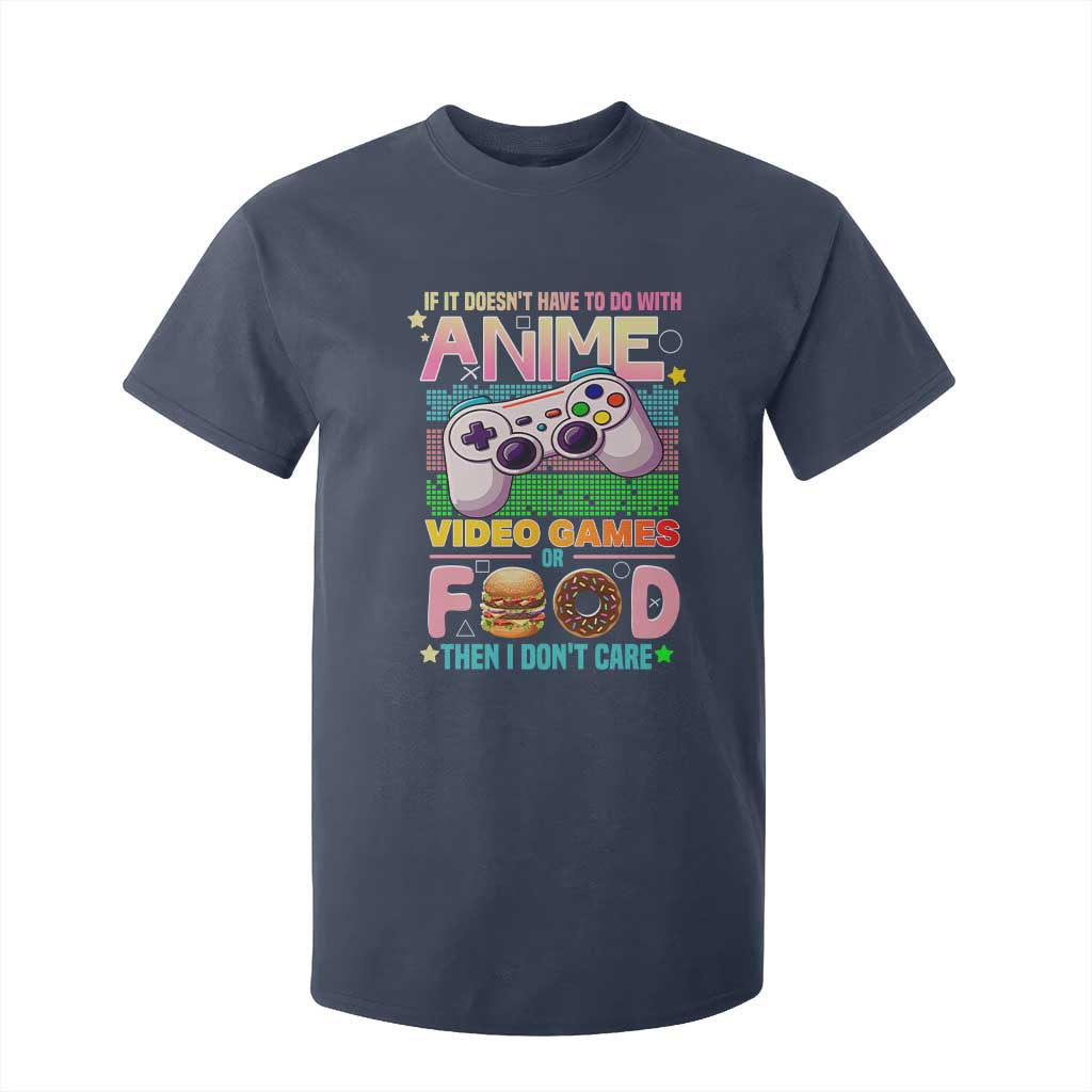 Anime Video Games Food T Shirt For Kid Japan Kawaii Gamer Otaku Aesthetic TS02 Navy Print Your Wear