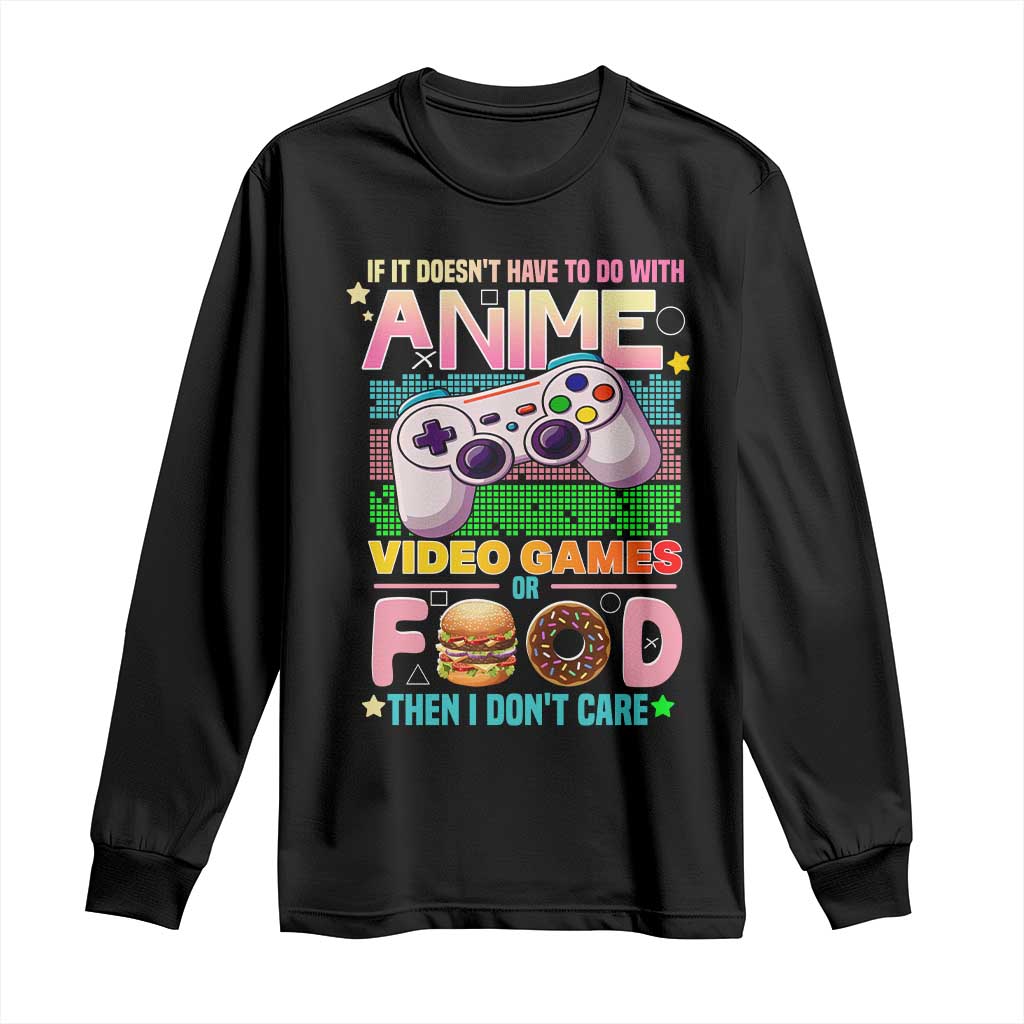 Anime Video Games Food Long Sleeve Shirt Japan Kawaii Gamer Otaku Aesthetic TS02 Black Print Your Wear