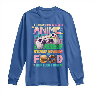 Anime Video Games Food Long Sleeve Shirt Japan Kawaii Gamer Otaku Aesthetic TS02 Royal Blue Print Your Wear