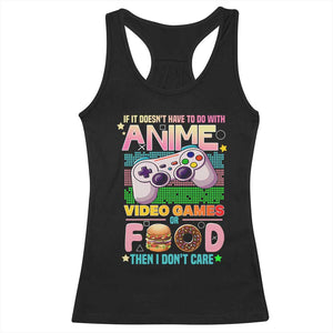 Anime Video Games Food Racerback Tank Top Japan Kawaii Gamer Otaku Aesthetic TS02 Black Print Your Wear