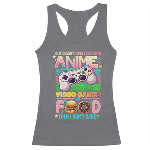 Anime Video Games Food Racerback Tank Top Japan Kawaii Gamer Otaku Aesthetic TS02 Charcoal Print Your Wear