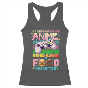 Anime Video Games Food Racerback Tank Top Japan Kawaii Gamer Otaku Aesthetic TS02 Dark Heather Print Your Wear