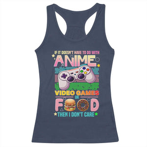 Anime Video Games Food Racerback Tank Top Japan Kawaii Gamer Otaku Aesthetic TS02 Navy Print Your Wear