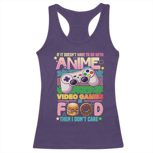 Anime Video Games Food Racerback Tank Top Japan Kawaii Gamer Otaku Aesthetic TS02 Purple Print Your Wear