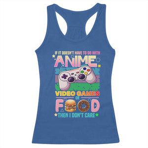 Anime Video Games Food Racerback Tank Top Japan Kawaii Gamer Otaku Aesthetic TS02 Royal Blue Print Your Wear
