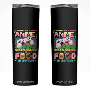 Anime Video Games Food Skinny Tumbler Japan Kawaii Gamer Otaku Aesthetic TS02 Black Print Your Wear