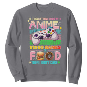 Anime Video Games Food Sweatshirt Japan Kawaii Gamer Otaku Aesthetic TS02 Charcoal Print Your Wear