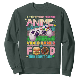 Anime Video Games Food Sweatshirt Japan Kawaii Gamer Otaku Aesthetic TS02 Dark Forest Green Print Your Wear