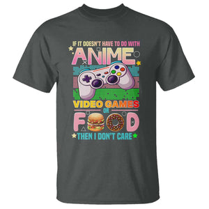 Anime Video Games Food T Shirt Japan Kawaii Gamer Otaku Aesthetic TS02 Dark Heather Print Your Wear