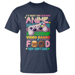 Anime Video Games Food T Shirt Japan Kawaii Gamer Otaku Aesthetic TS02 Navy Print Your Wear