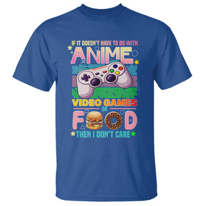 Anime Video Games Food T Shirt Japan Kawaii Gamer Otaku Aesthetic TS02 Royal Blue Print Your Wear