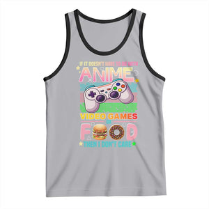 Anime Video Games Food Tank Top Japan Kawaii Gamer Otaku Aesthetic TS02 Athletic Heather Black Print Your Wear
