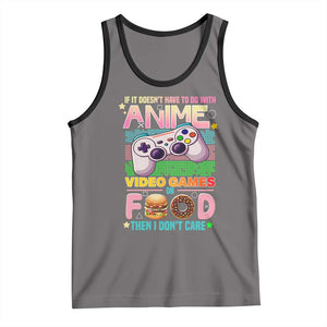 Anime Video Games Food Tank Top Japan Kawaii Gamer Otaku Aesthetic TS02 Deep Heather Black Print Your Wear
