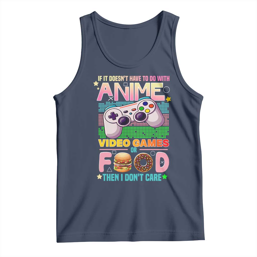 Anime Video Games Food Tank Top Japan Kawaii Gamer Otaku Aesthetic TS02 Navy Print Your Wear