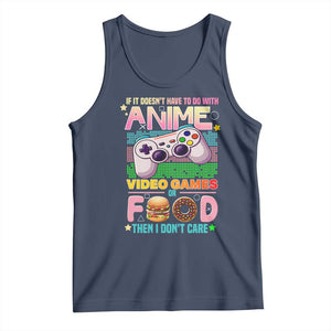 Anime Video Games Food Tank Top Japan Kawaii Gamer Otaku Aesthetic TS02 Navy Print Your Wear