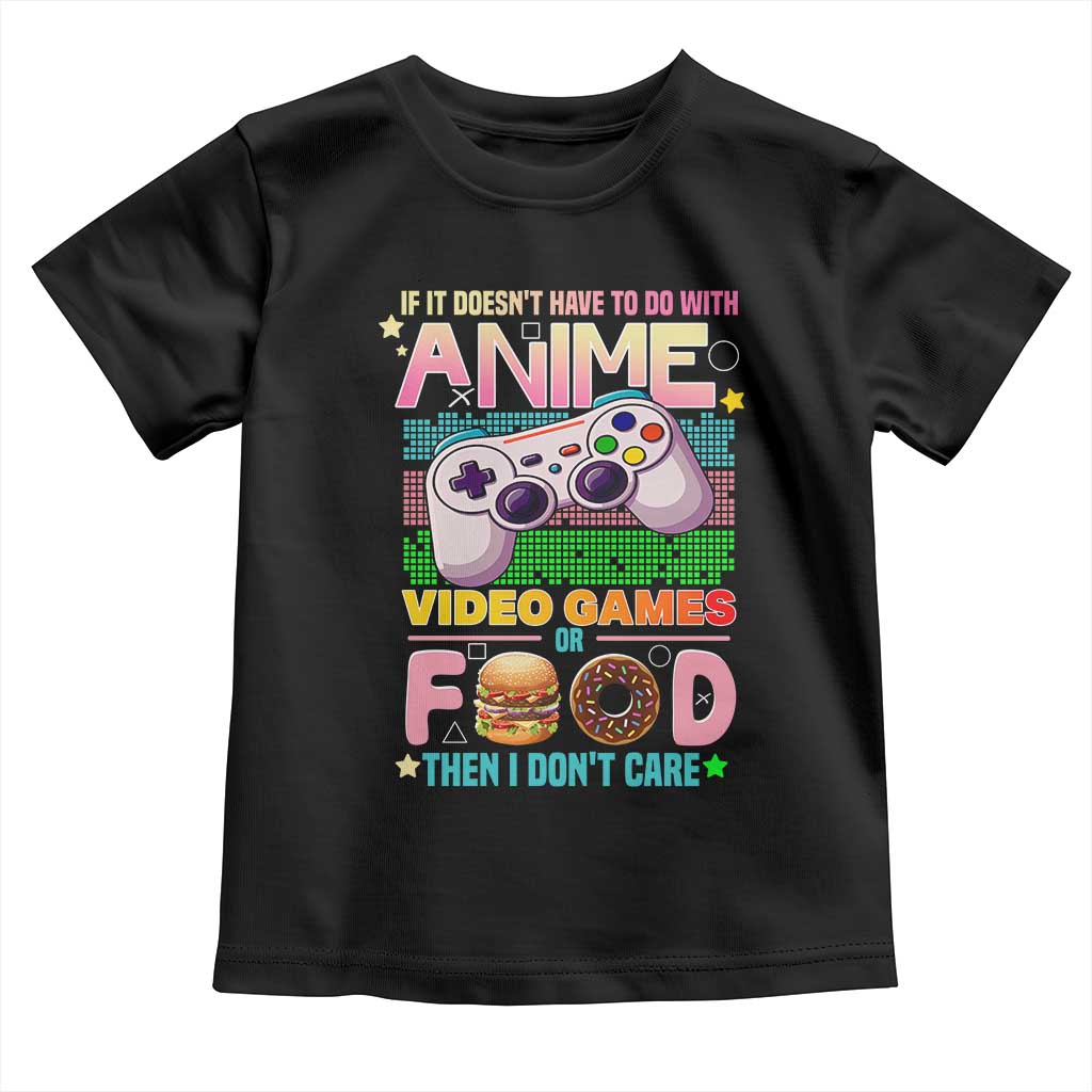 Anime Video Games Food Toddler T Shirt Japan Kawaii Gamer Otaku Aesthetic TS02 Black Print Your Wear