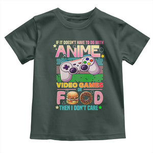 Anime Video Games Food Toddler T Shirt Japan Kawaii Gamer Otaku Aesthetic TS02 Dark Forest Green Print Your Wear