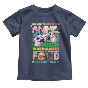 Anime Video Games Food Toddler T Shirt Japan Kawaii Gamer Otaku Aesthetic TS02 Navy Print Your Wear