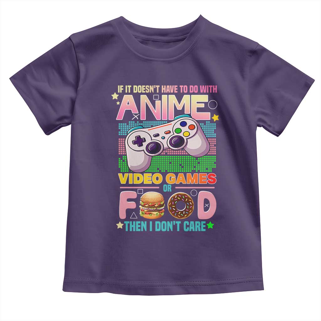 Anime Video Games Food Toddler T Shirt Japan Kawaii Gamer Otaku Aesthetic TS02 Purple Print Your Wear