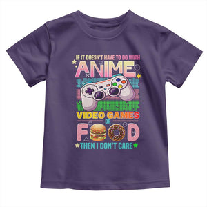Anime Video Games Food Toddler T Shirt Japan Kawaii Gamer Otaku Aesthetic TS02 Purple Print Your Wear