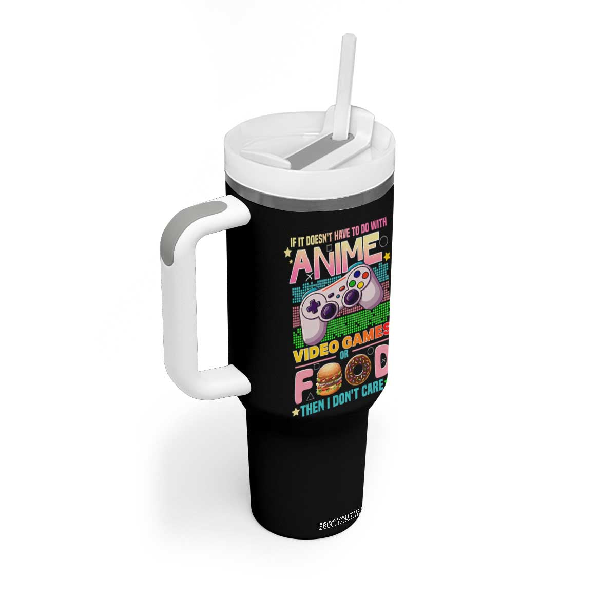 Anime Video Games Food Tumbler With Handle Japan Kawaii Gamer Otaku Aesthetic TS02 Print Your Wear